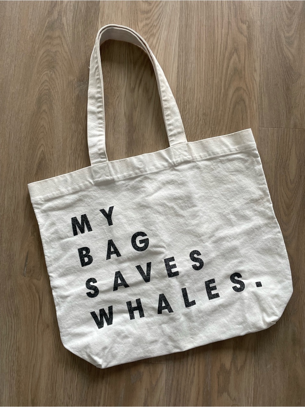 Holt Renfrew x Oceana Canvas Tote Bag - White with Black Text